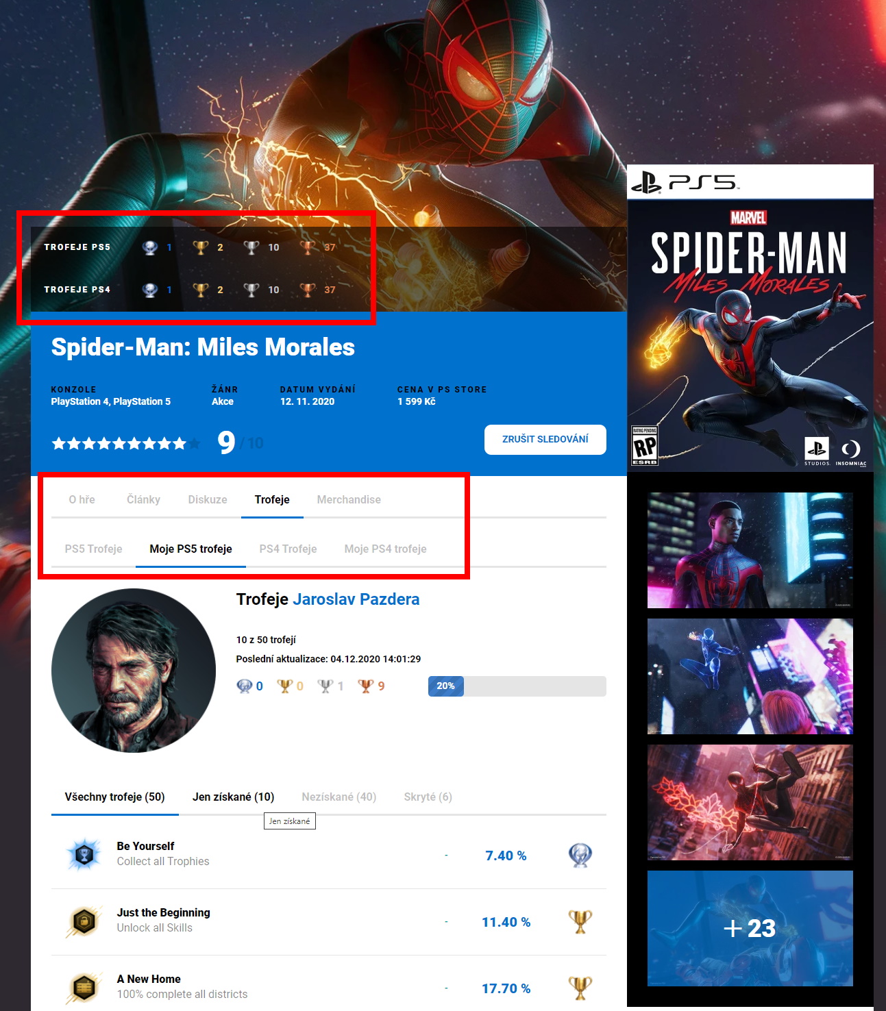 Detail hry Spider Man: Miles Morales