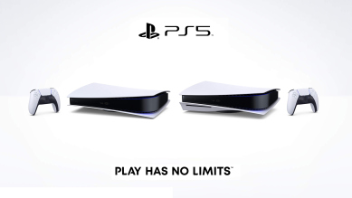 Oficiální fotky PS5 v pozici naležato